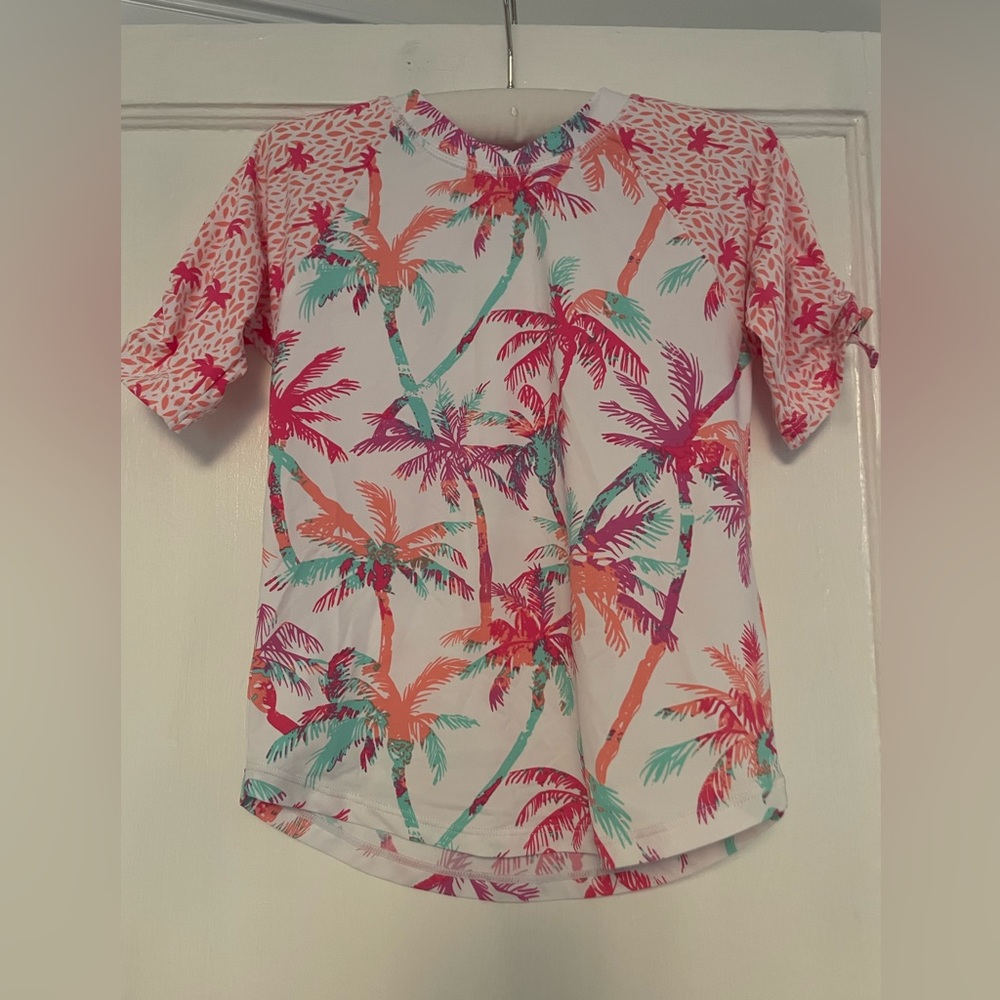 NWT Hatley girls’ ombré palms rashguard